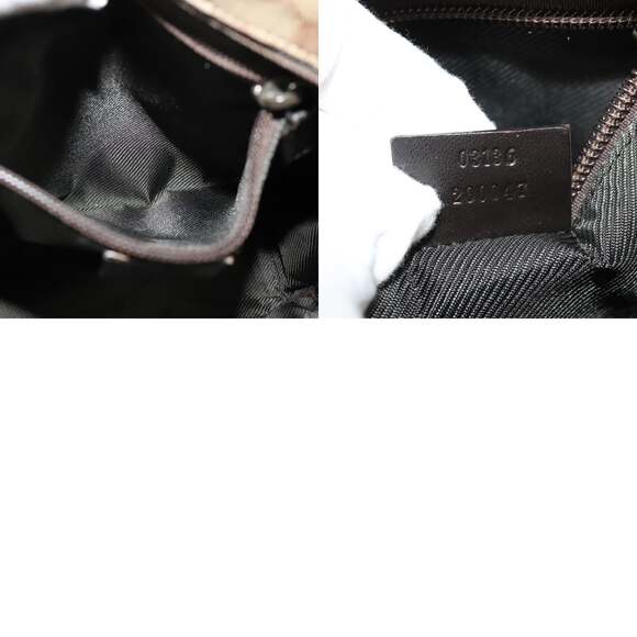 GUCCI GG Canvas Shoulder Bag Beige Silver - Picture 12 of 12